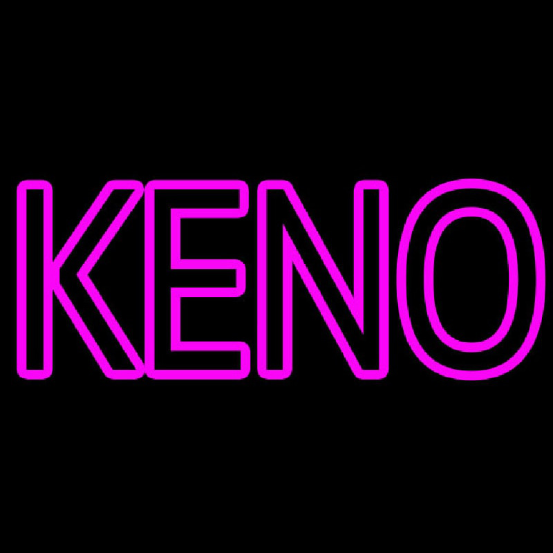 Keno With Outline Neon Skilt