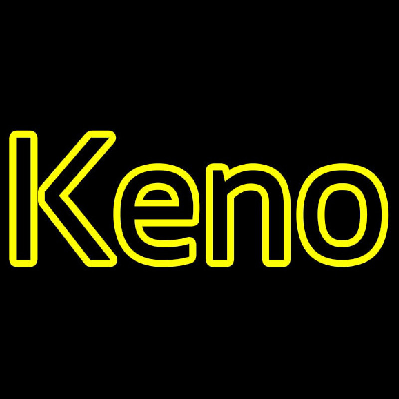 Keno With Oval Border 1 Neon Skilt