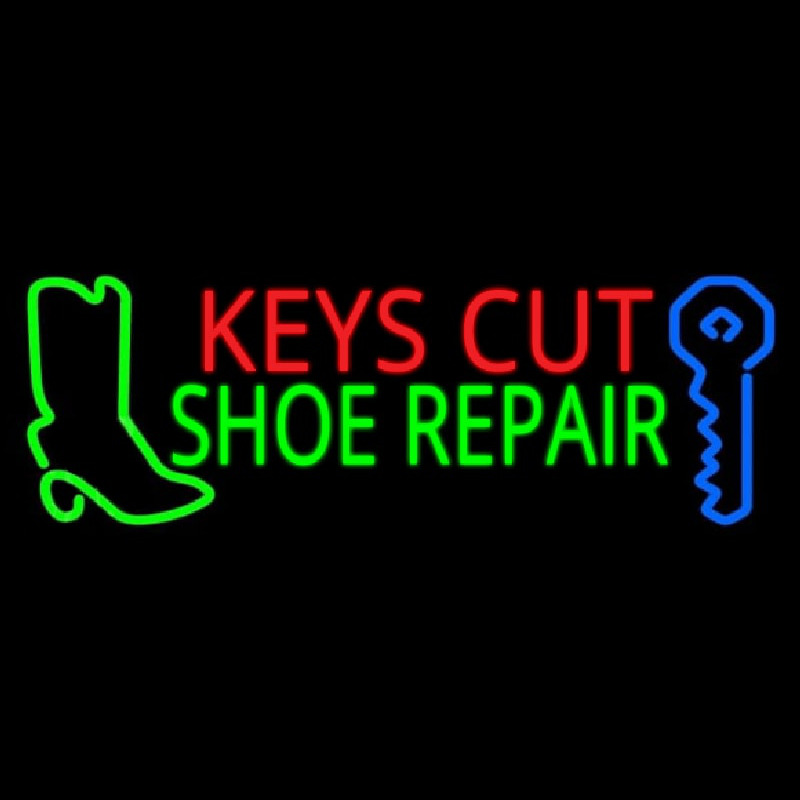 Keys Cut Shoe Repair Neon Skilt