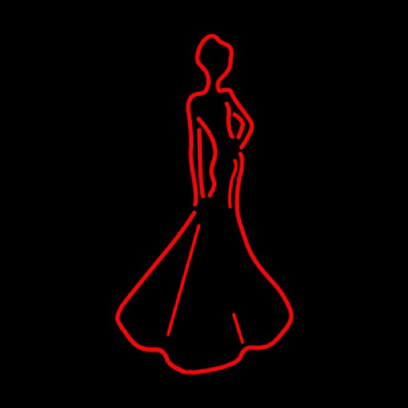 Lady In Red Neon Skilt