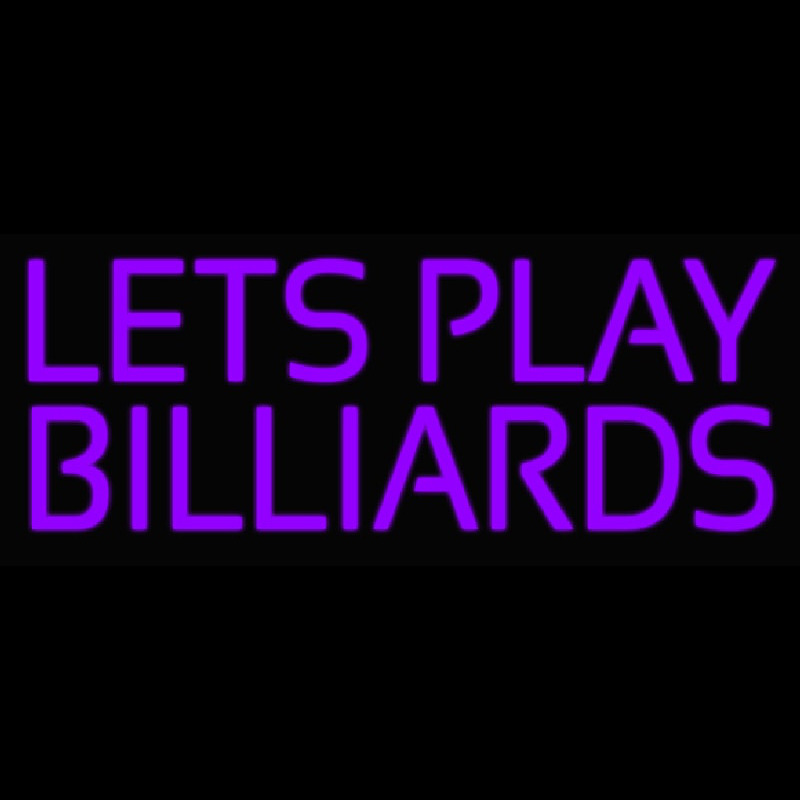 Lets Play Billiard 1 Neon Skilt