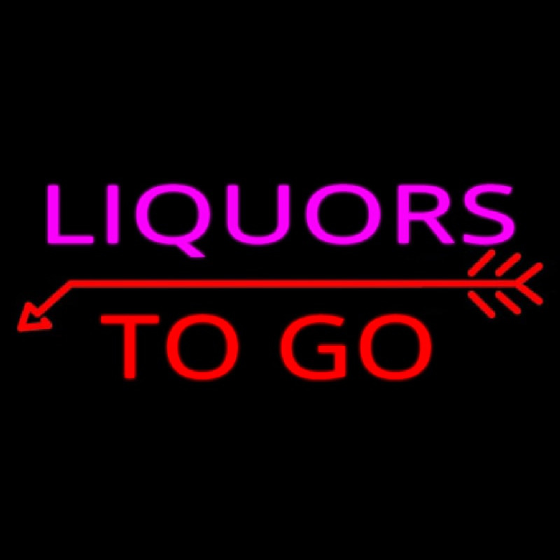 Liquors To Go Neon Skilt