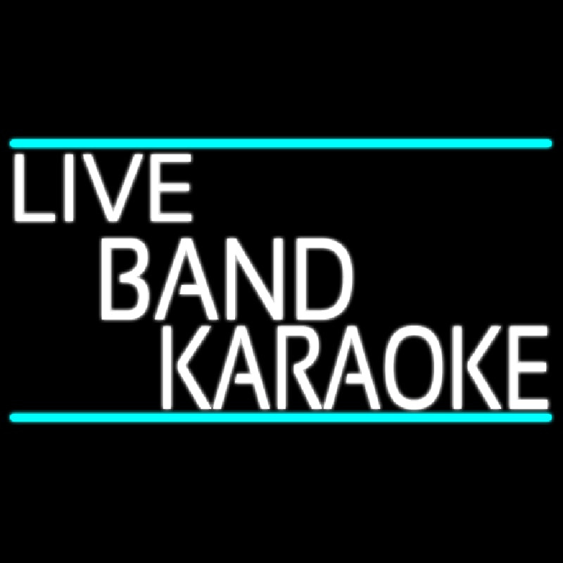 Live Band Karaoke Neon Skilt