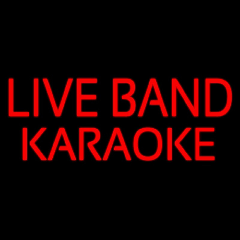 Live Band Karaoke Neon Skilt