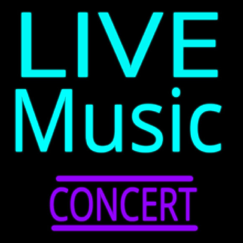 Live Music Concert Neon Skilt