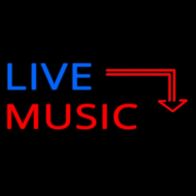 Live Music Neon Skilt