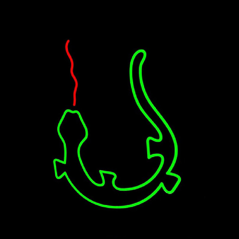 Lizard Dragon Logo Neon Skilt