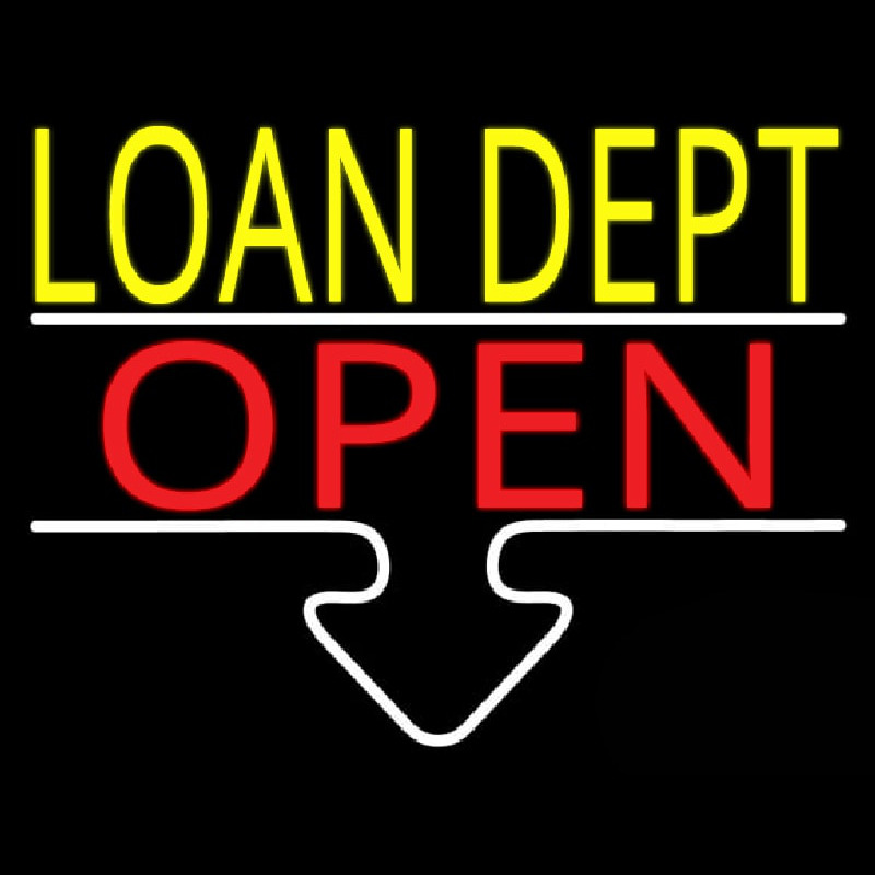 Loan Dept Open Neon Skilt