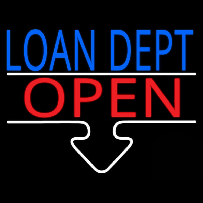 Loan Dept Open Neon Skilt