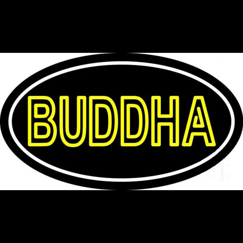 Lord Buddha With Border Neon Skilt