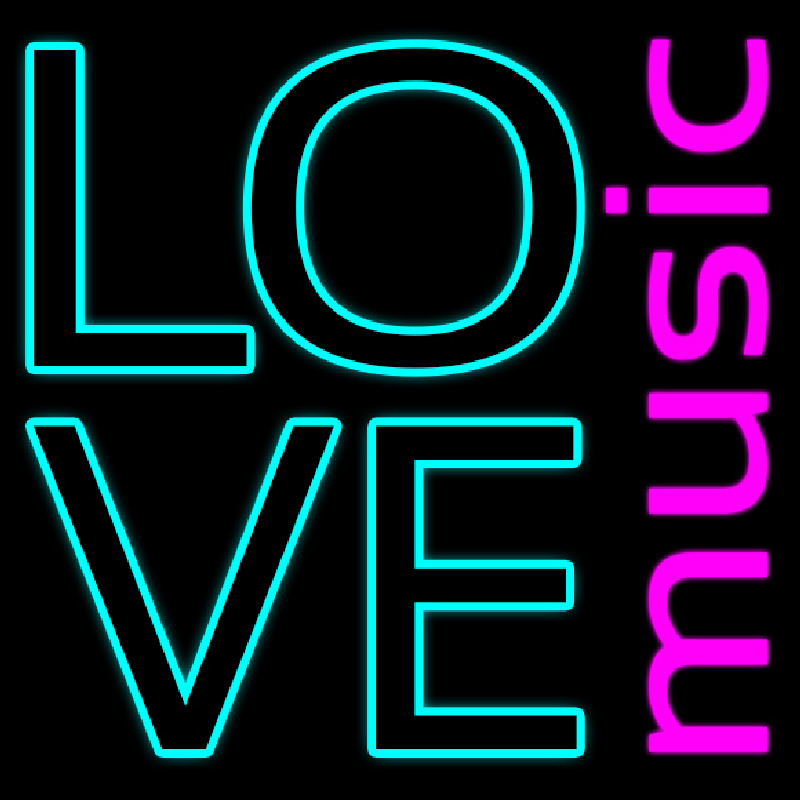 Love Music Neon Skilt