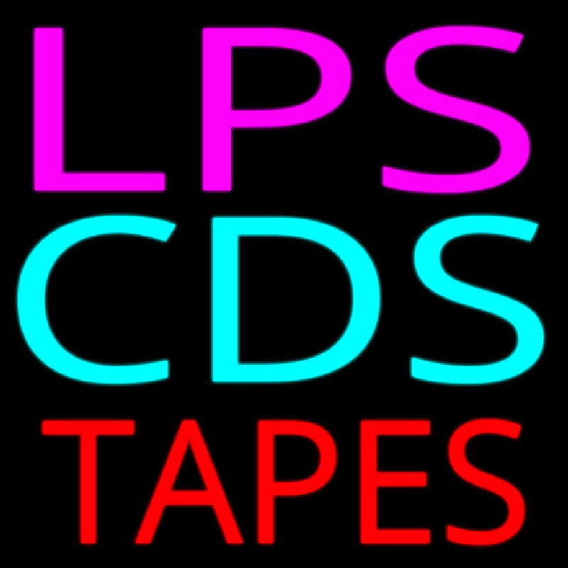 Lps Cds Tapes Neon Skilt