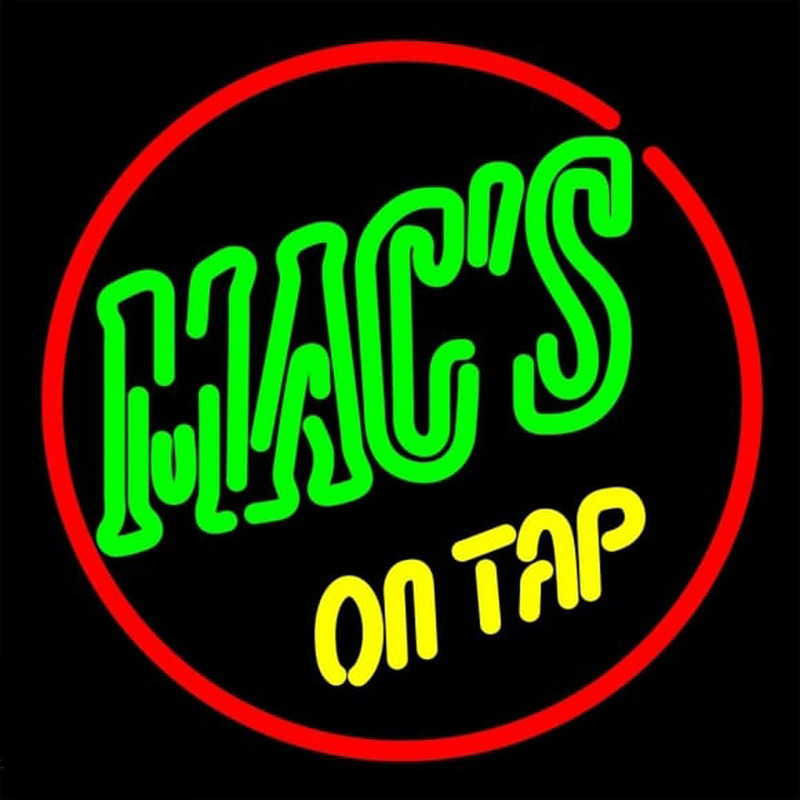 Macs On Tap Neon Skilt