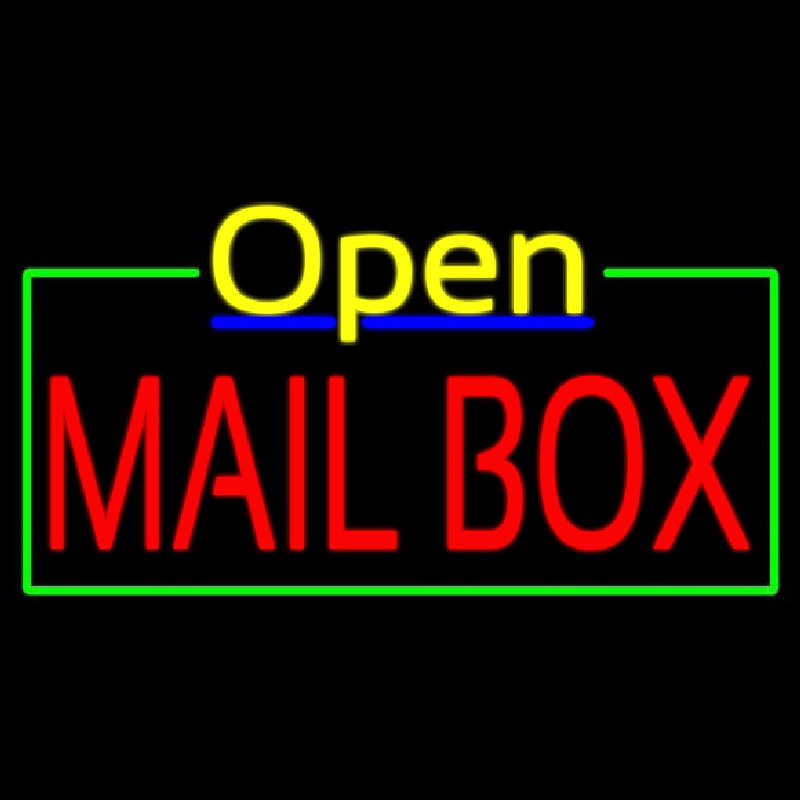 Mailbo  Open Neon Skilt