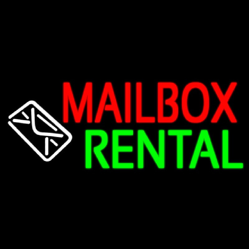 Mailbo  Rental Logo Neon Skilt