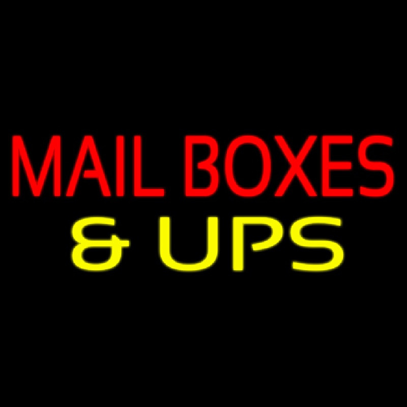 Mailbo es And Ups Neon Skilt