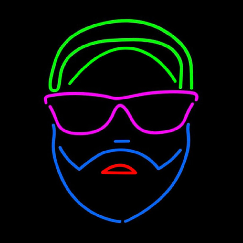 Man Face Neon Skilt