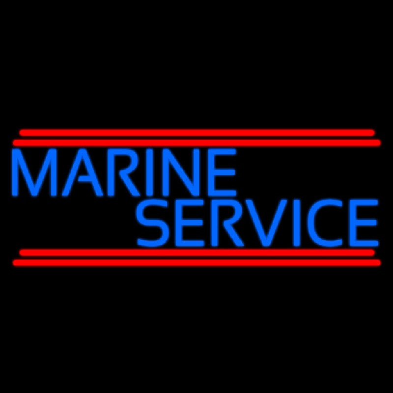 Marine Service Neon Skilt