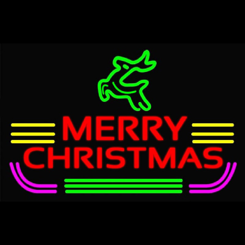 Marry Christmas Logo Neon Skilt