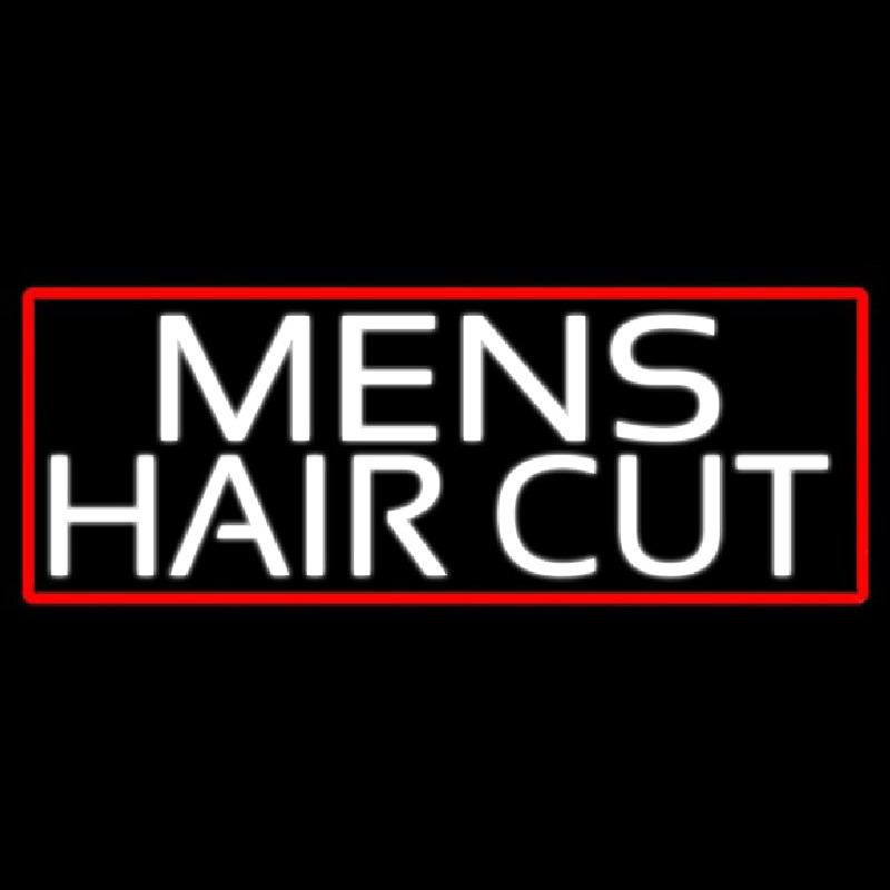 Mens Hair Cut Neon Skilt