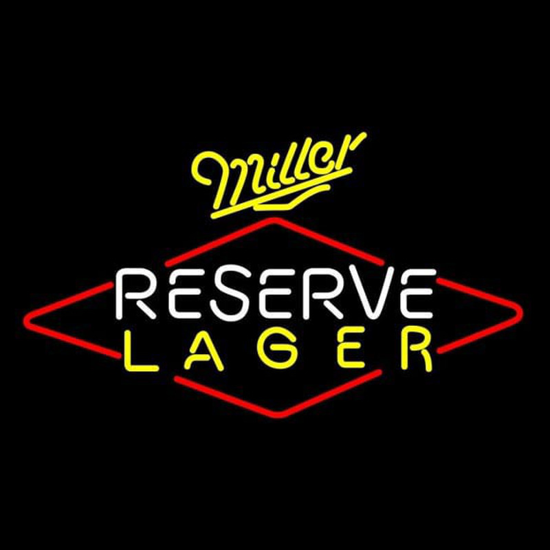 Miller Reserve Lager Beer Sign Neon Skilt