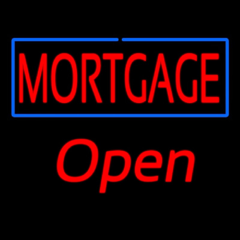 Mortgage Open Neon Skilt