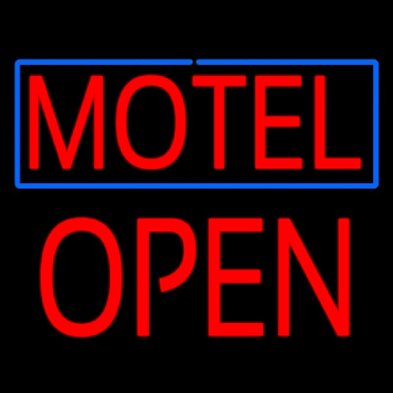 Motel Block Open Neon Skilt