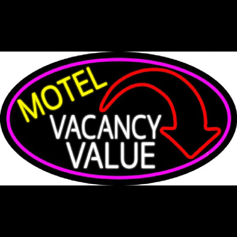 Motel Vacancy Value With Arrow Neon Skilt