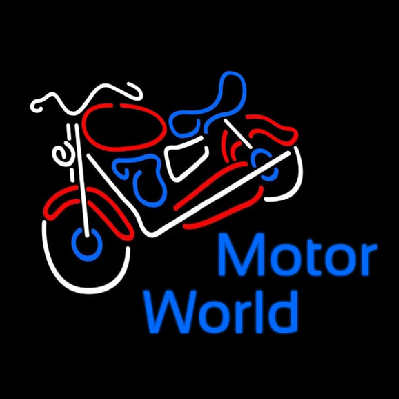 Motor World Neon Skilt