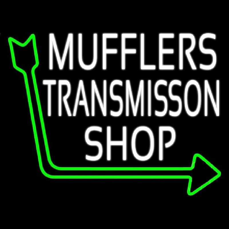 Mufflers Transmission Shop 1 Neon Skilt