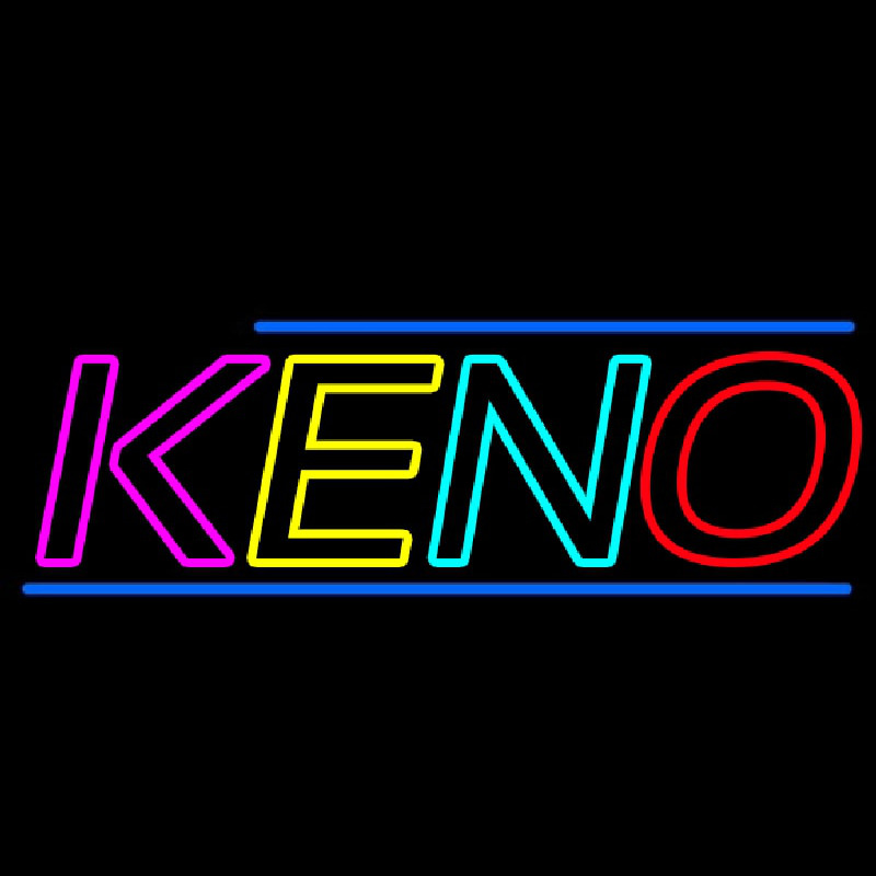 Multi Color Keno Border 3 Neon Skilt