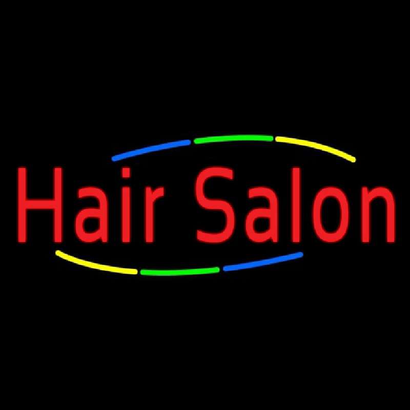 Multicolored Hair Salon Neon Skilt