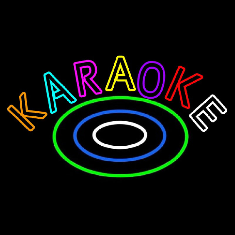 Multicolored Karaoke Neon Skilt