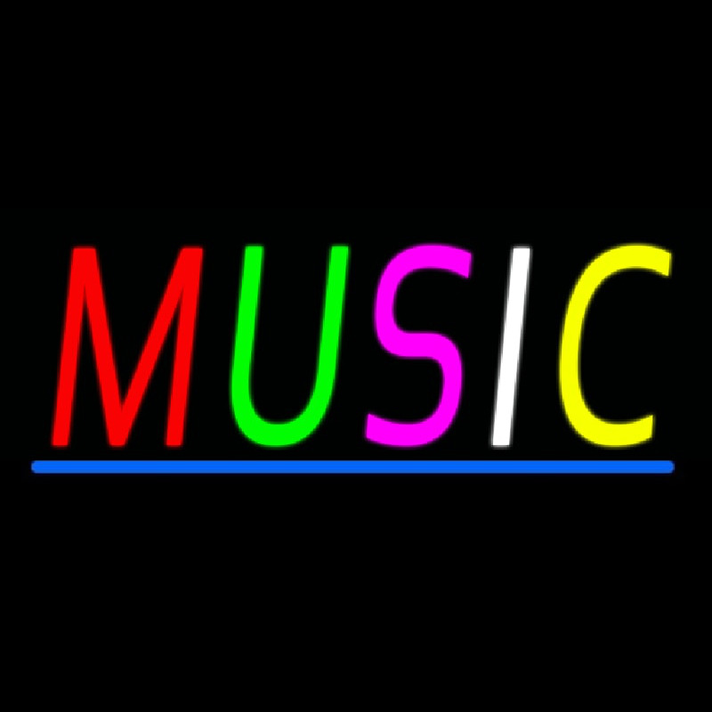 Multicolored Music 2 Neon Skilt