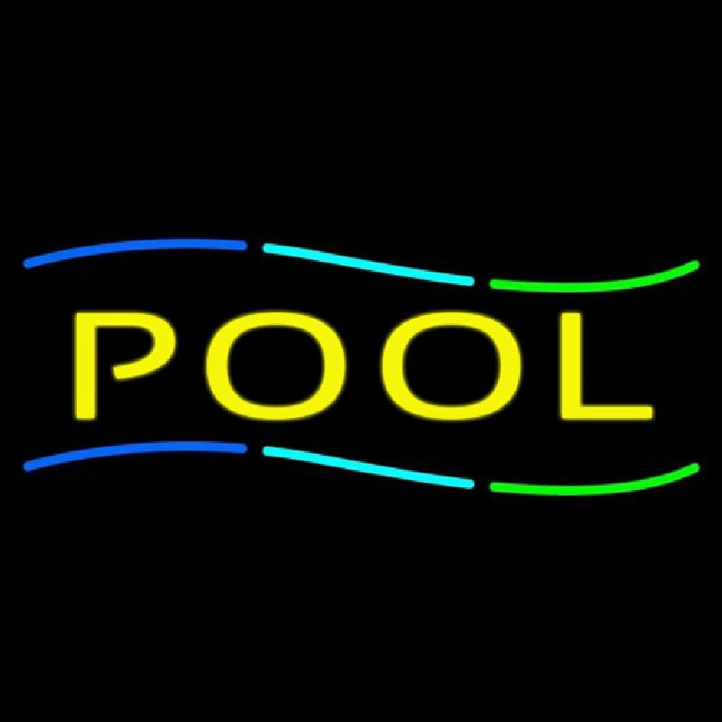 Multicolored Pool Neon Skilt