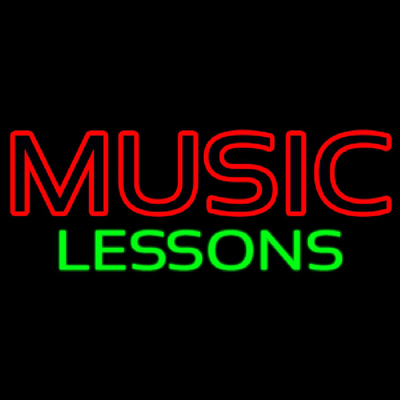 Music Lessons Neon Skilt