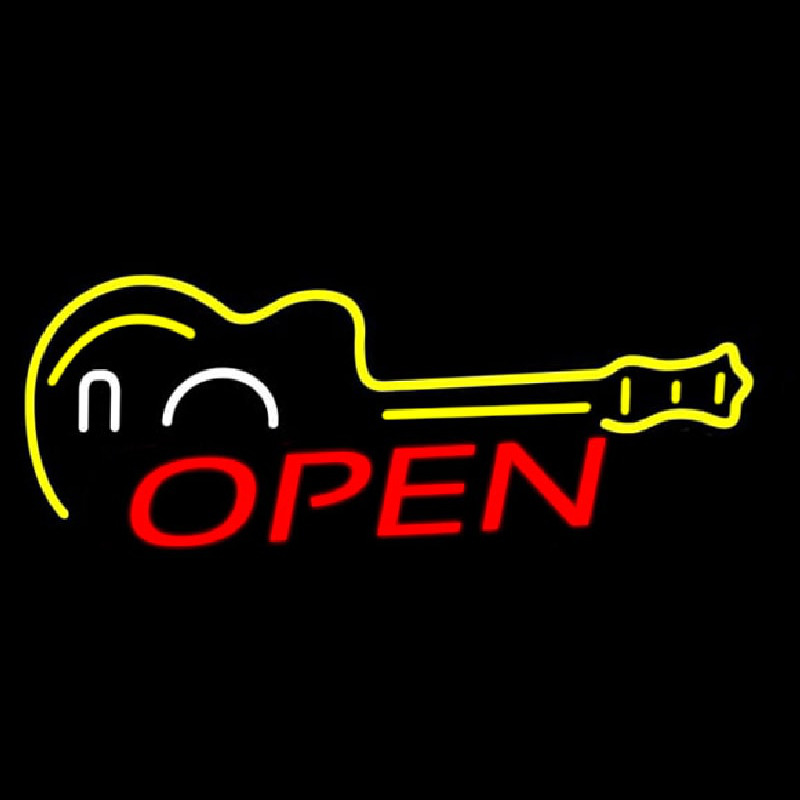 Music Open Neon Skilt