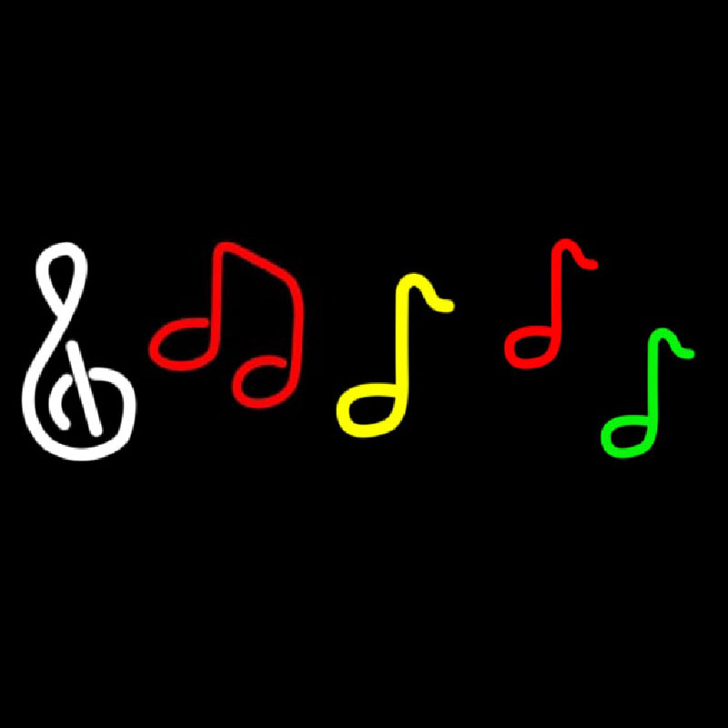 Musical Notes Neon Skilt