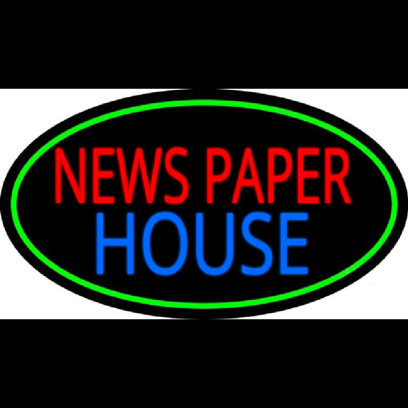 Newspaper House Neon Skilt