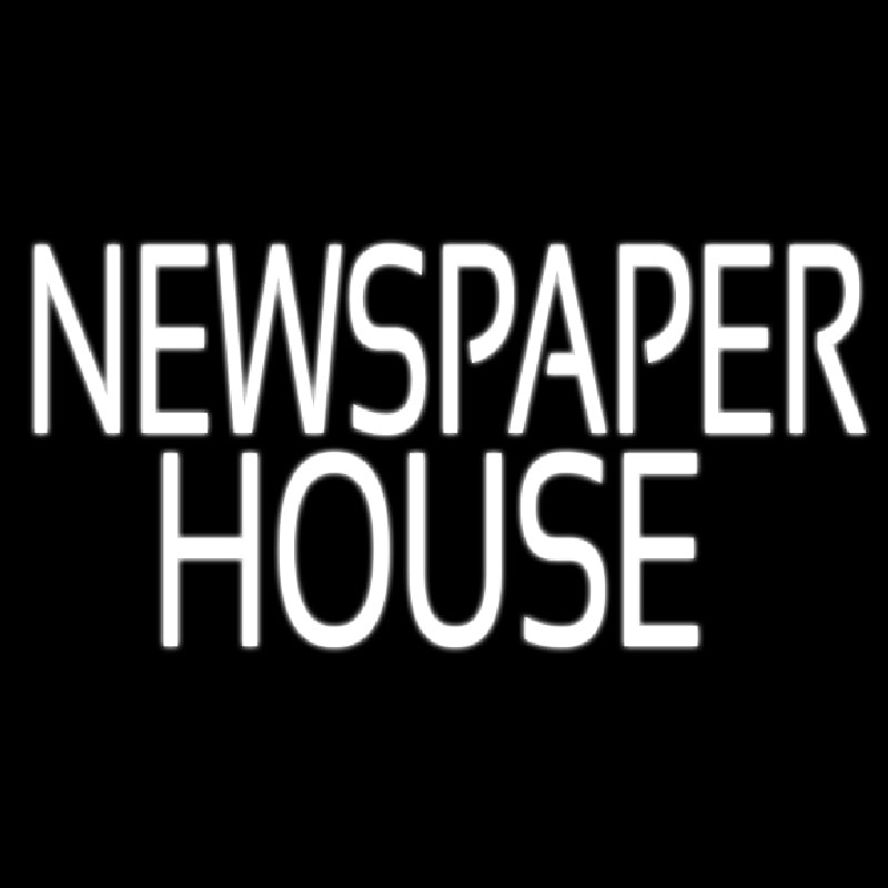 Newspaper House Neon Skilt