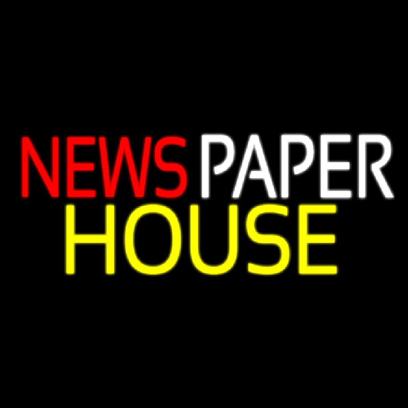 Newspaper House Neon Skilt