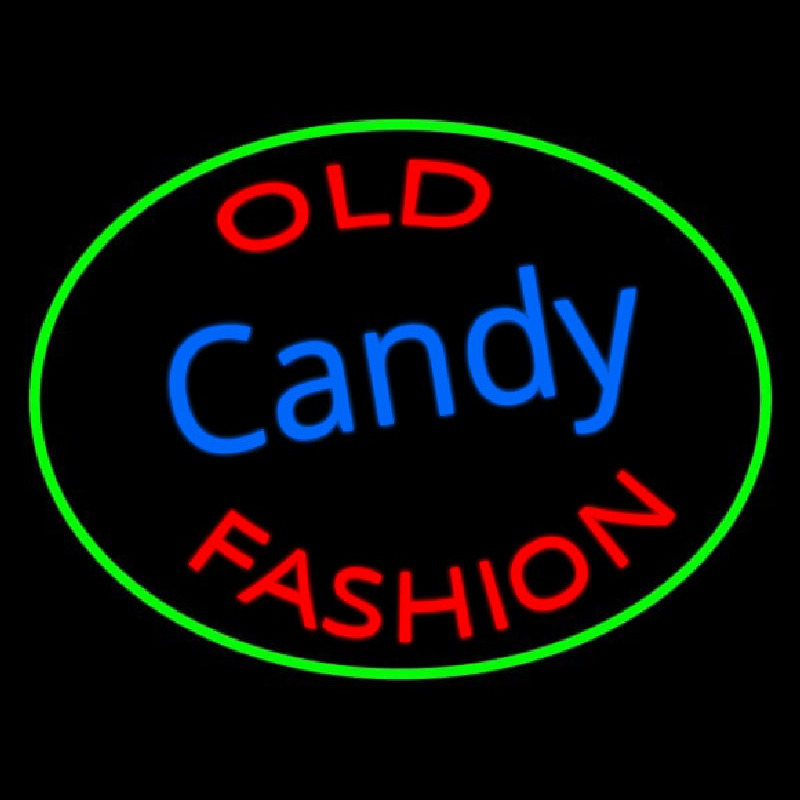 Old Fashion Candy Neon Skilt