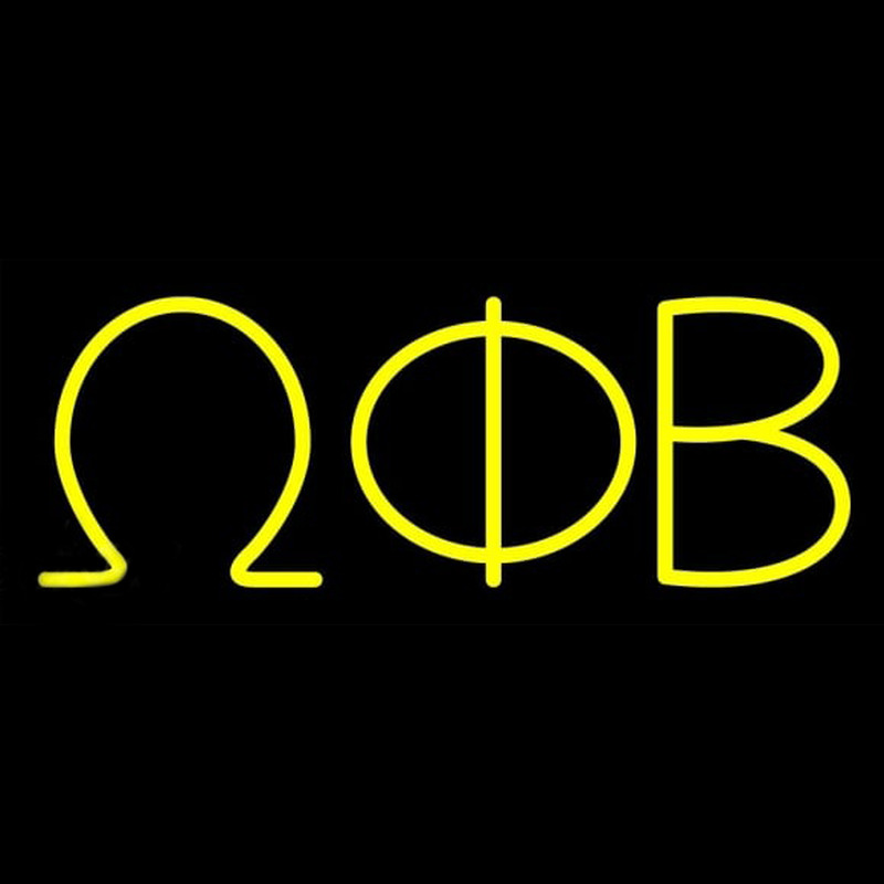 Omega Phi Beta Neon Skilt