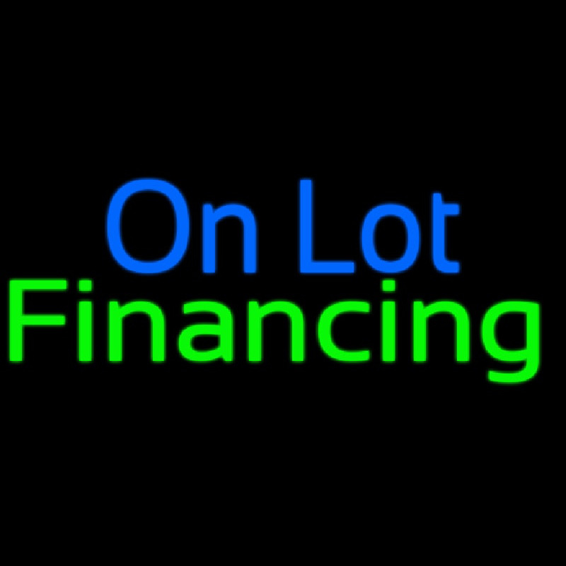 On Lot Financing Neon Skilt