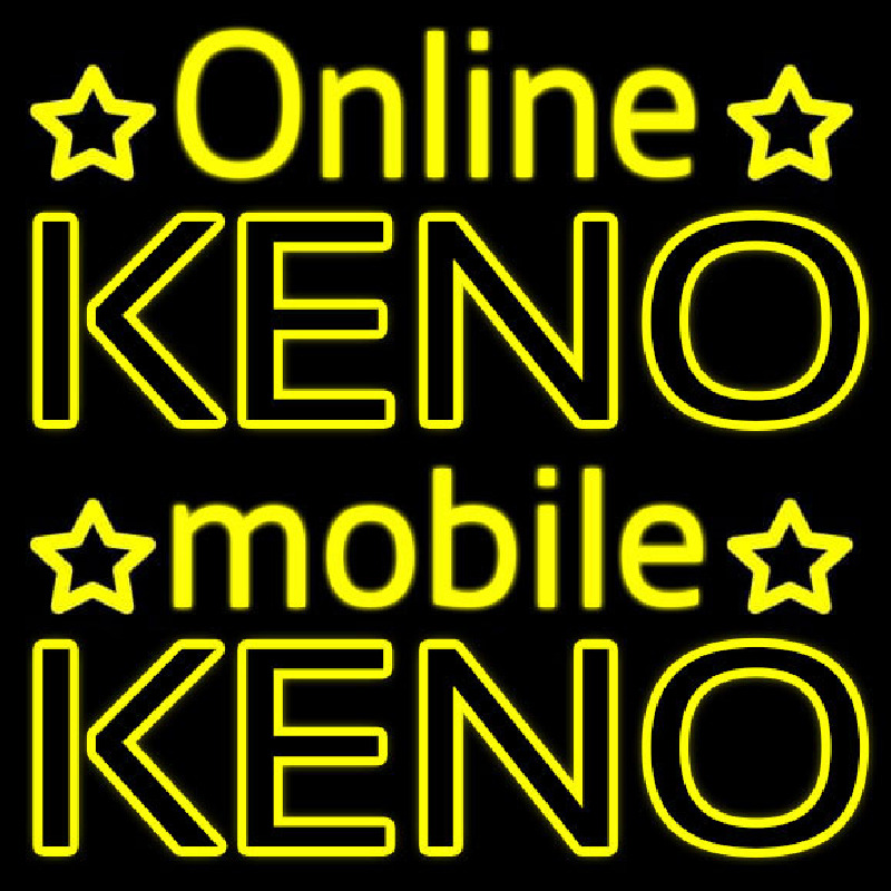 Online Keno Mobile Keno Neon Skilt