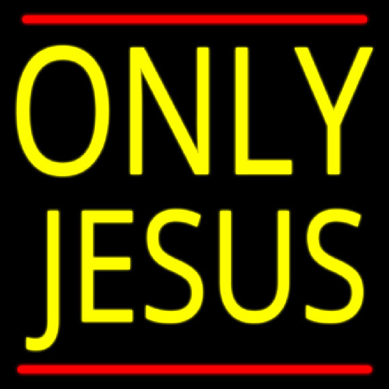 Only Jesus With Line Neon Skilt