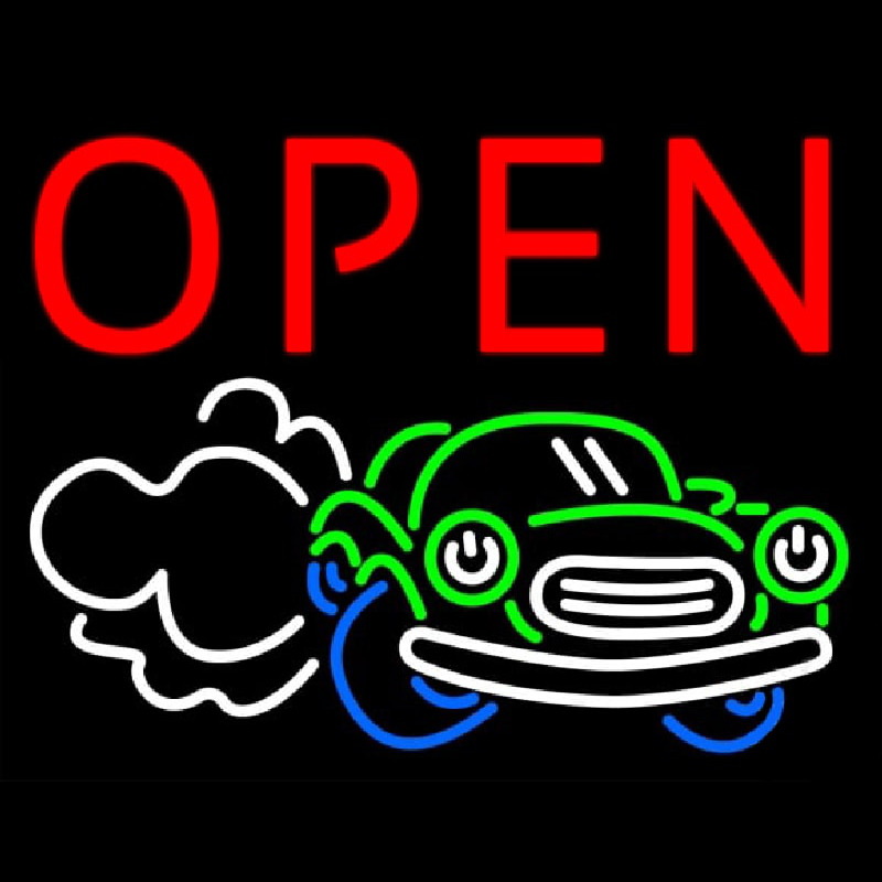 Open Car Neon Skilt