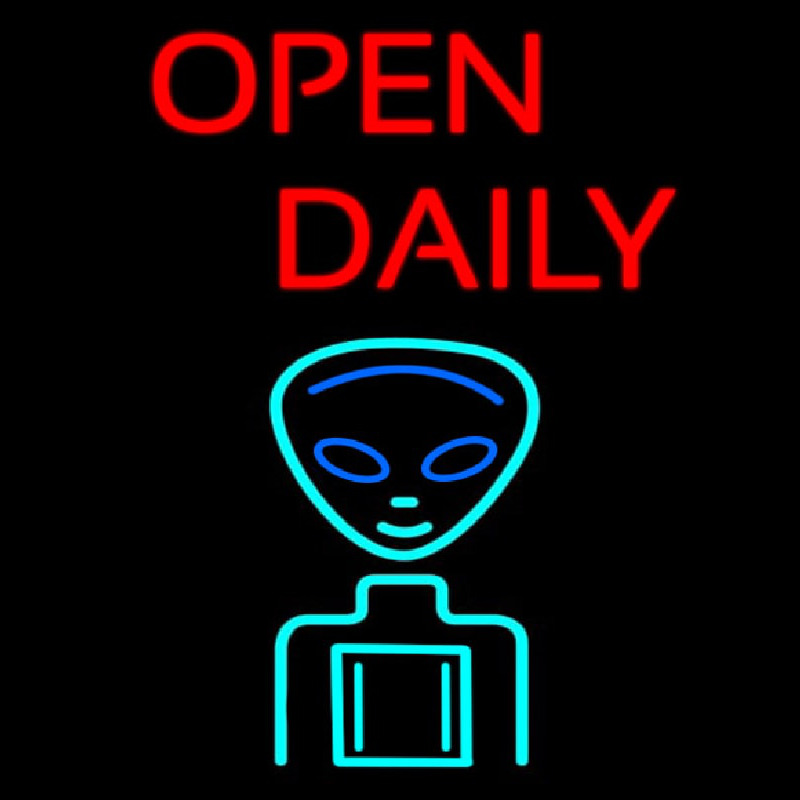 Open Daily Neon Skilt