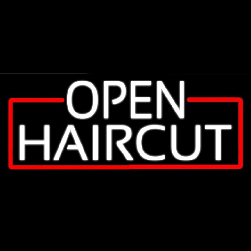 Open Haircut Neon Skilt