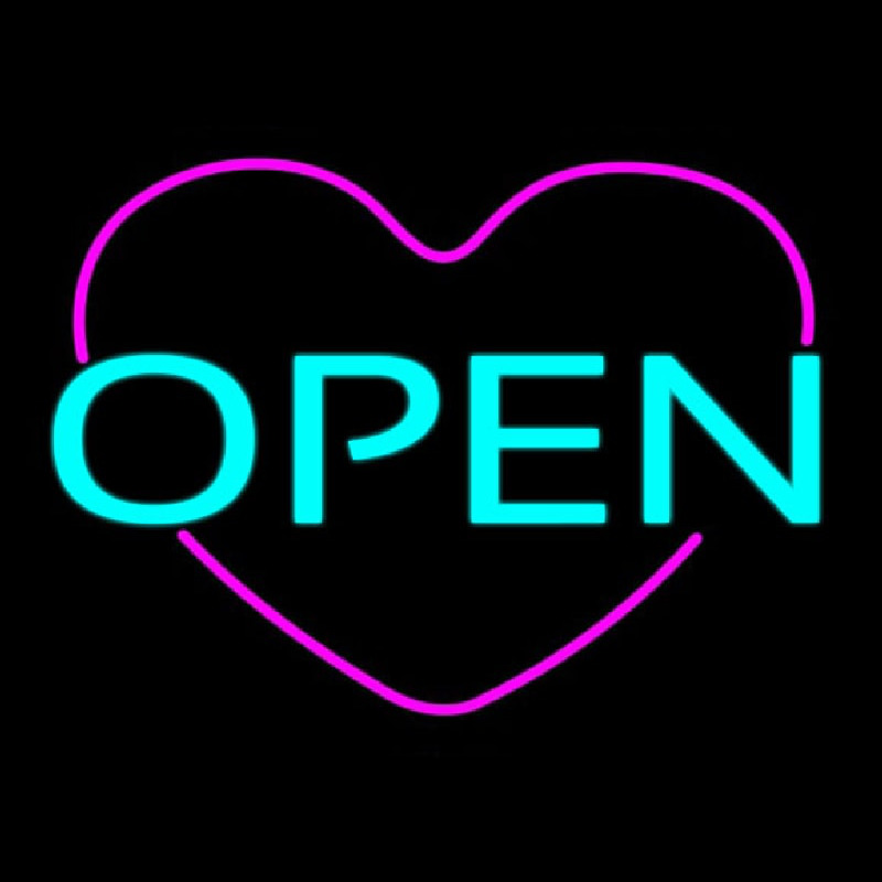 Open Heart Neon Skilt